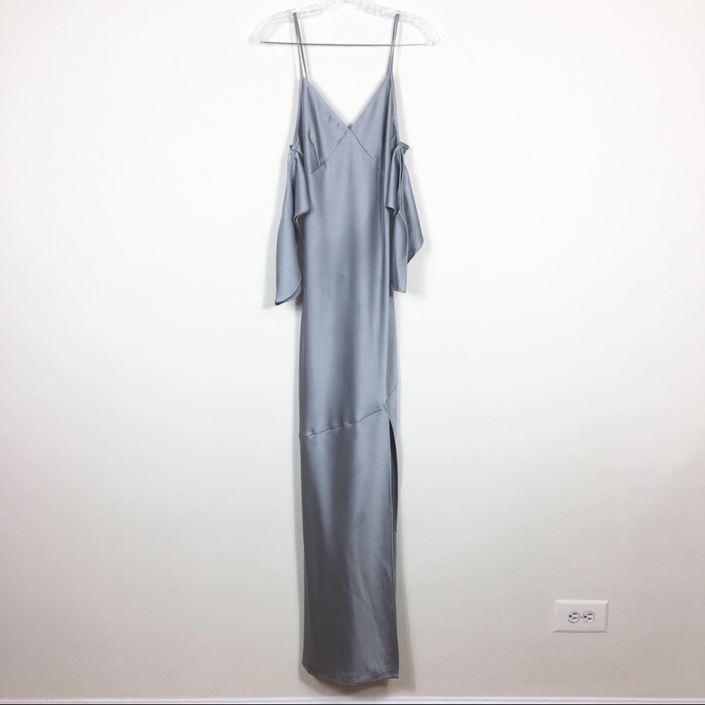 NEW! ASTR | Ruffle Cold Shoulder Full Maxi Dress - Picture 2 of 8